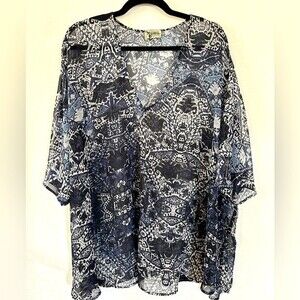Show Me Your MuMu Shook Tunic Navy Abstract Size L